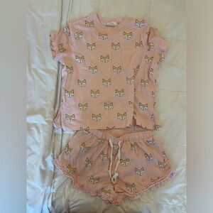 White Fox X Sarah’s Day pink fox shorts pjs.